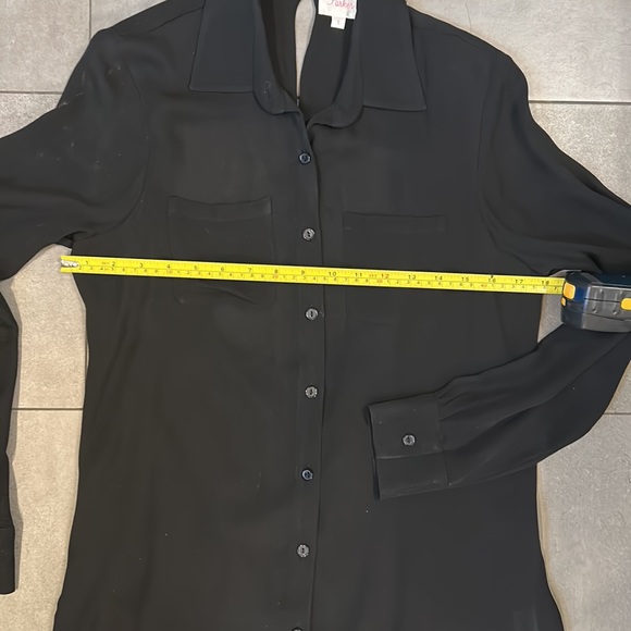 Parker Long Sleeve, Open Back ,Silk Blouse - Picture 6 of 11